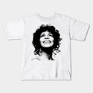 Whitney Houston // Pencil Drawing Vintage Kids T-Shirt